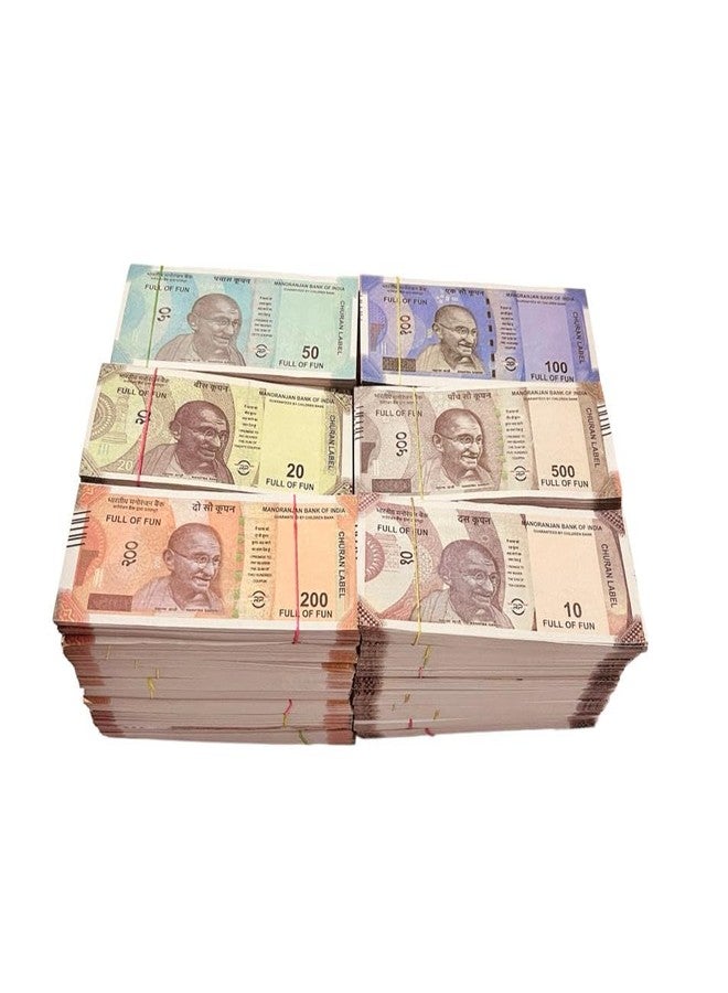 Shimmera Gag Toy Full of Fun 600 Fake Currency Notes, Assorted All Denominations - Image 3